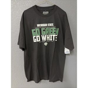 Michigan State University Go Green Go Black Nike T-Shirt Size XLarge MSU